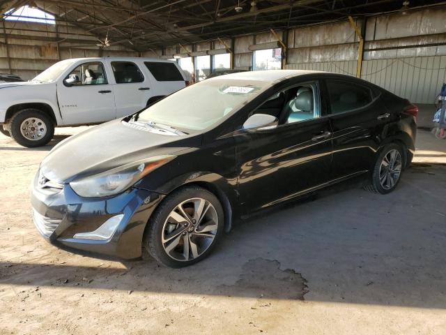 HYUNDAI ELANTRA SE 2014 black  gas 5NPDH4AE3EH487040 photo #1