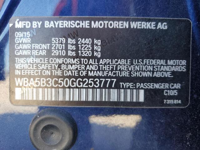 VIN WBA5B3C50GG253777 2016 BMW 5 SERIES no.12