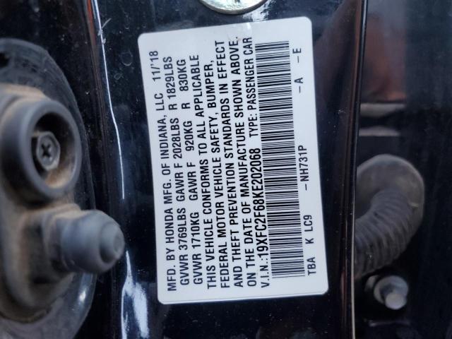 2019 HONDA CIVIC LX - 19XFC2F68KE202068