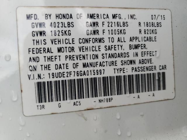2016 ACURA ILX PREMIU - 19UDE2F76GA015997