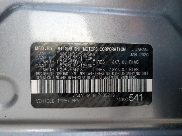 2020 MITSUBISHI OUTLANDER - JA4AD3A38LZ035219