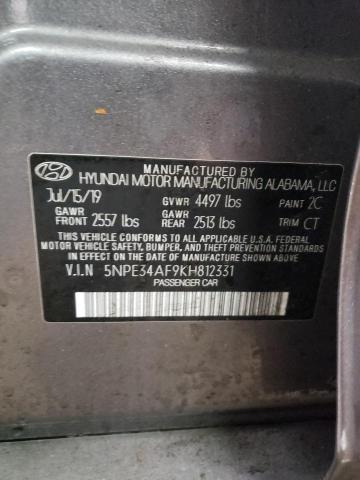 2019 HYUNDAI SONATA LIM - 5NPE34AF9KH812331