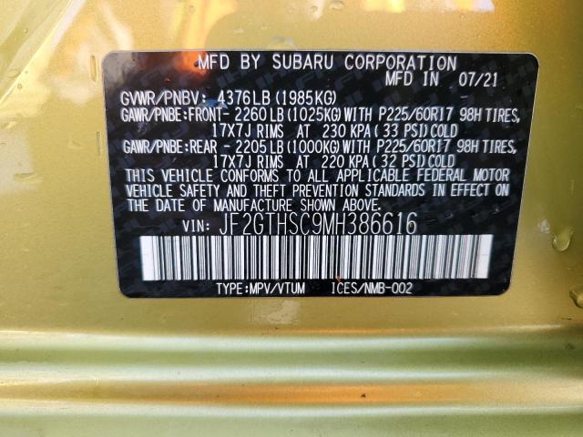 2021 SUBARU CROSSTREK - JF2GTHSC9MH386616