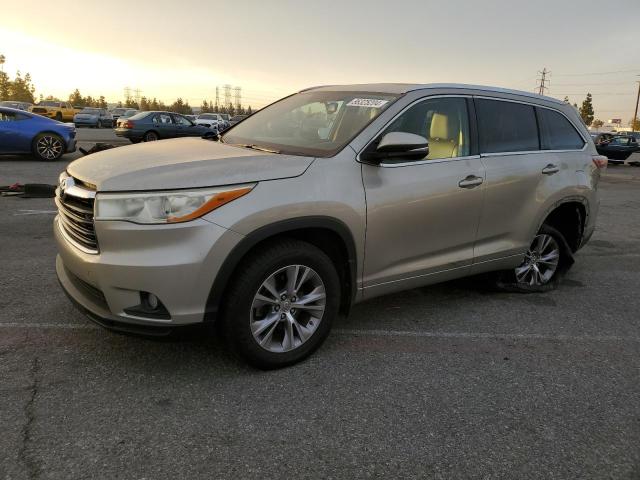 TOYOTA HIGHLANDER 2014 gold  gas 5TDJKRFHXES010877 photo #1