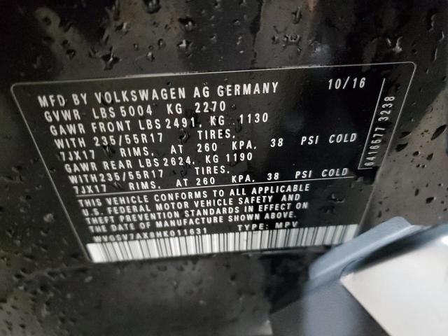 2017 VOLKSWAGEN TIGUAN WOL - WVGSV7AX8HK011631