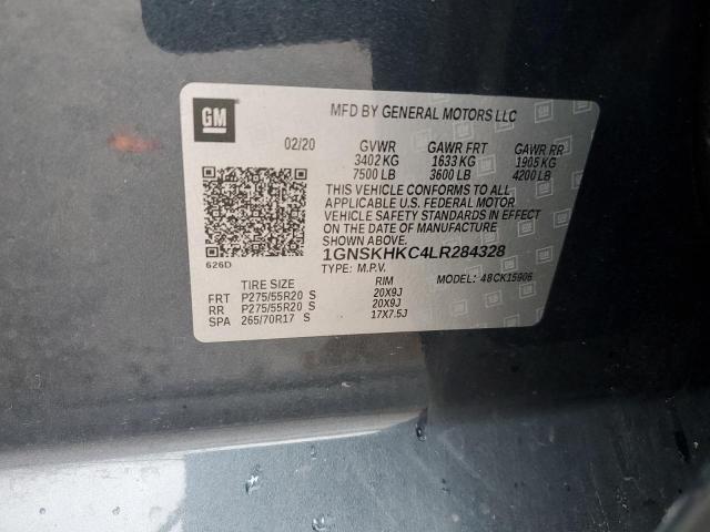 2020 CHEVROLET SUBURBAN K - 1GNSKHKC4LR284328