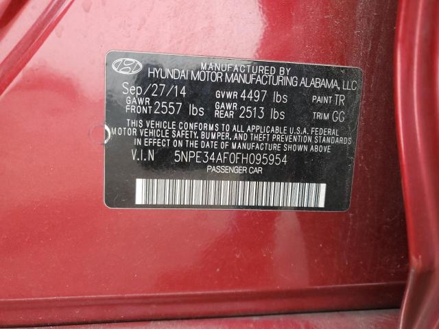 2015 HYUNDAI SONATA SPO - 5NPE34AF0FH095954