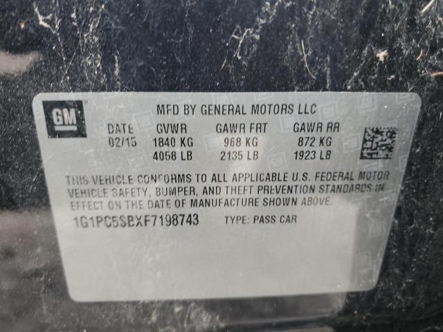 2015 CHEVROLET CRUZE LT - 1G1PC5SBXF7198743