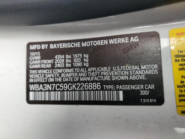 VIN WBA3N7C59GK226886 2016 BMW 4 SERIES no.12