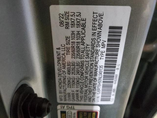 2022 HONDA CR-V EX - 5J6RT6H50NL049135