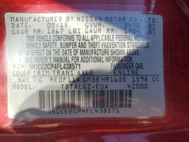 2015 NISSAN VERSA NOTE - 3N1CE2CP4FL438571
