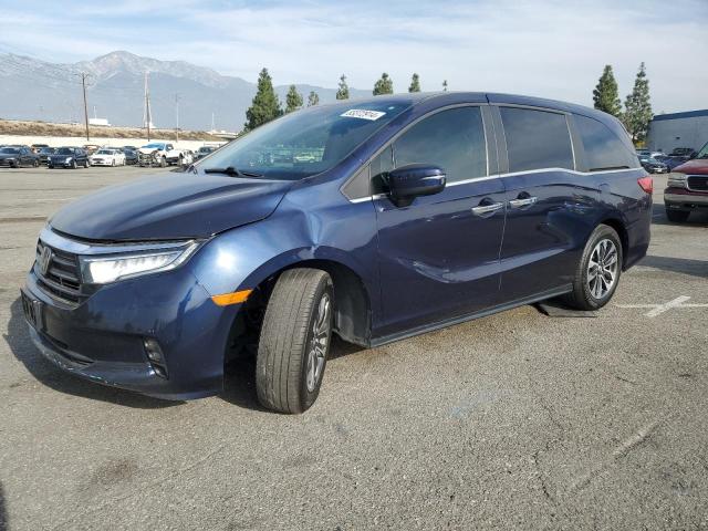 HONDA ODYSSEY EX 2021 blue  gas 5FNRL6H70MB034594 photo #1