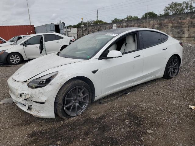 TESLA MODEL 3 2021 white  electric 5YJ3E1EA8MF048309 photo #1