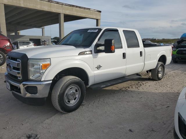 FORD F350 SUPER 2014 white crew pic diesel 1FT8W3BT9EEB39547 photo #1