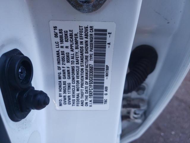 2016 HONDA CIVIC TOUR - 19XFC1F93GE030687