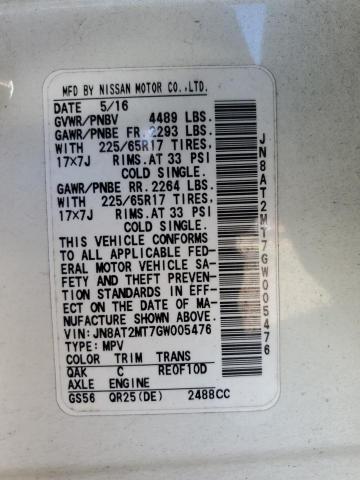 2016 NISSAN ROGUE S - JN8AT2MT7GW005476