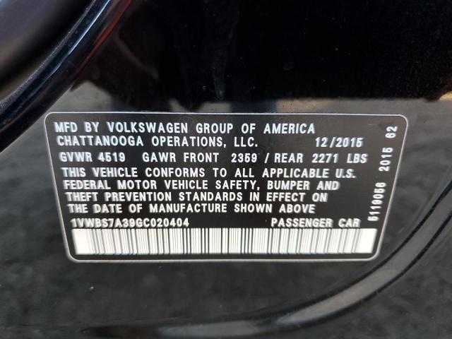 2016 VOLKSWAGEN PASSAT SE - 1VWBS7A39GC020404