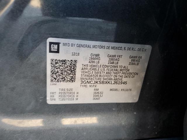 2019 CHEVROLET TRAX LS - 3GNCJKSBXKL261945