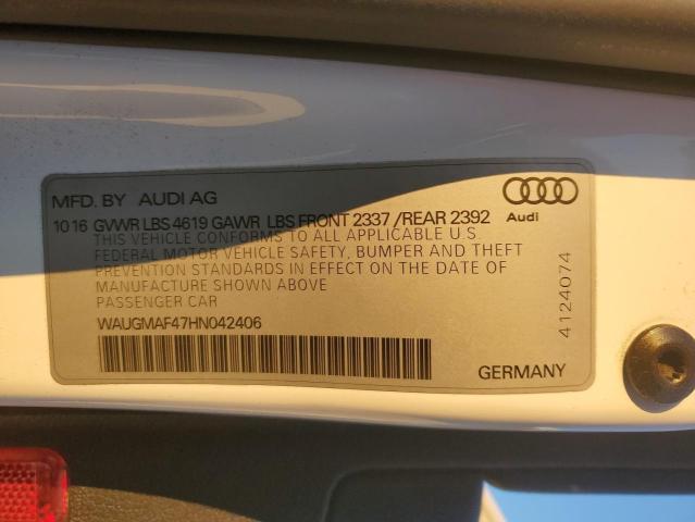 2017 AUDI A4 ULTRA P - WAUGMAF47HN042406