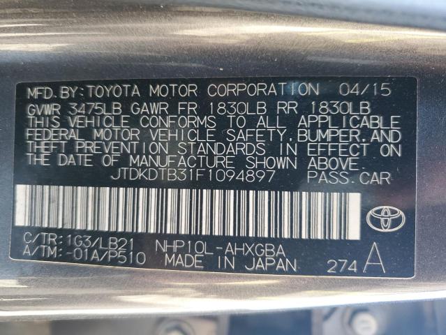 2015 TOYOTA PRIUS C - JTDKDTB31F1094897