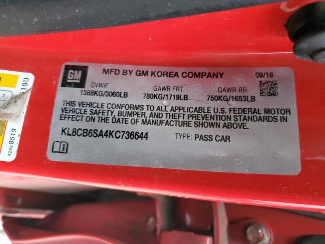 2019 CHEVROLET SPARK LS - KL8CB6SA4KC736644