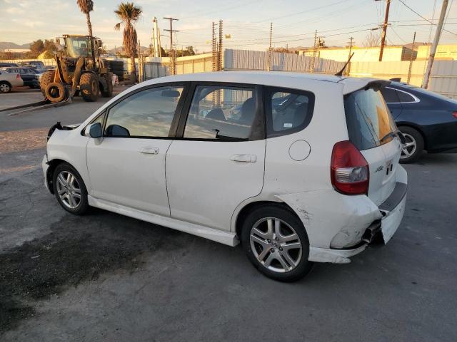 HONDA FIT S 2007 white hatchbac gas JHMGD38627S039280 photo #3