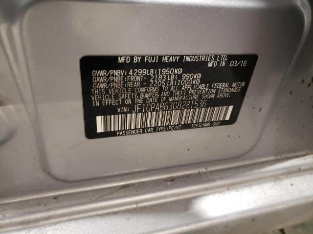 2016 SUBARU IMPREZA PR - JF1GPAB63G8281536