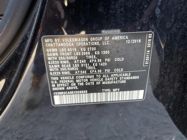 2019 VOLKSWAGEN ATLAS SEL - 1V2NR2CA8KC528803