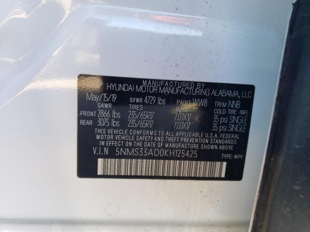 2019 HYUNDAI SANTA FE S - 5NMS33AD0KH125425