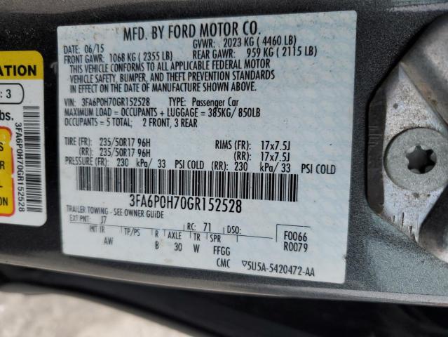 VIN 3FA6P0H70GR152528 2016 FORD FUSION no.13