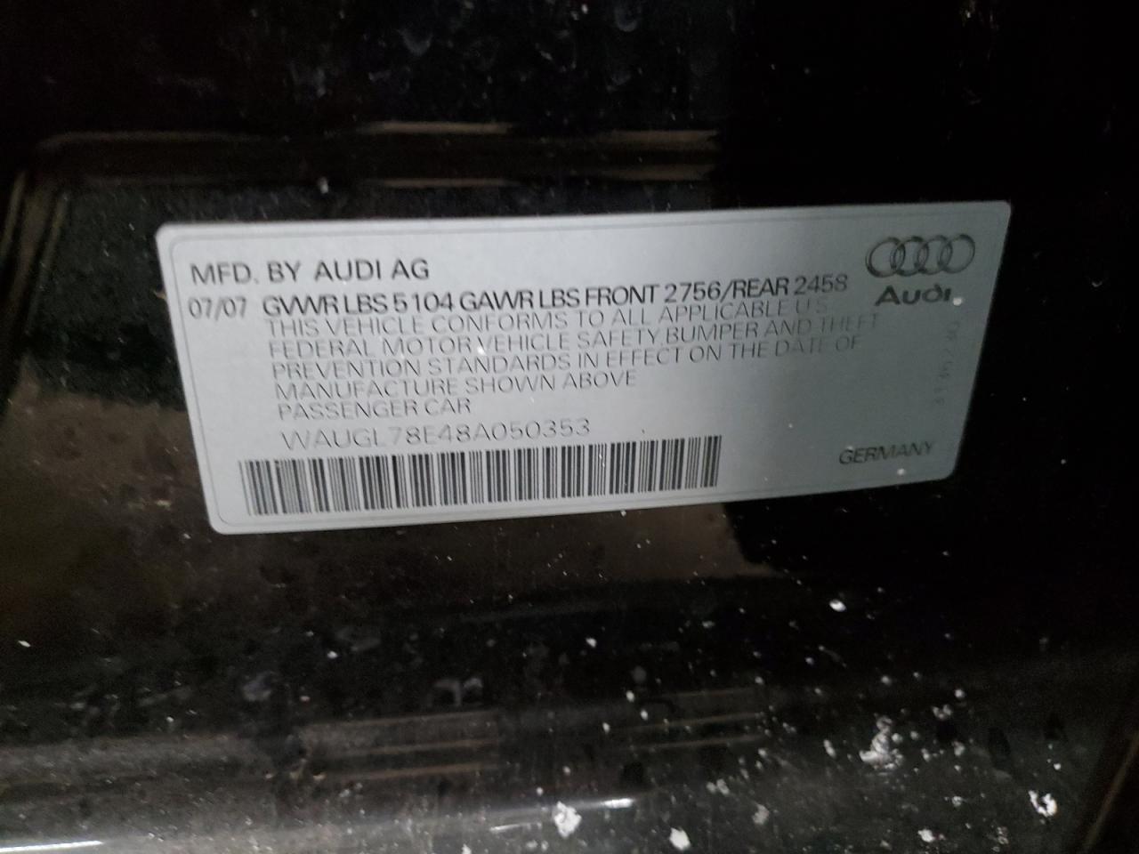 Lot #3033070007 2008 AUDI S4 QUATTRO