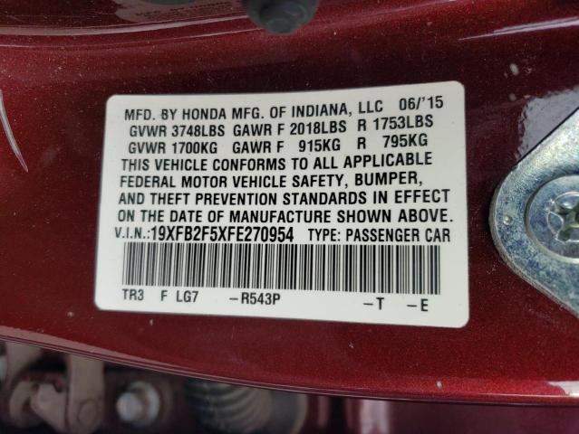 2015 HONDA CIVIC LX - 19XFB2F5XFE270954