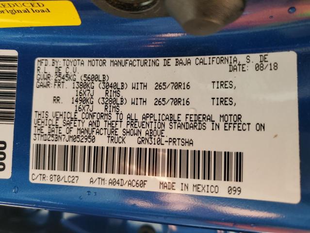 2018 TOYOTA TACOMA DOU - 3TMDZ5BN7JM052950