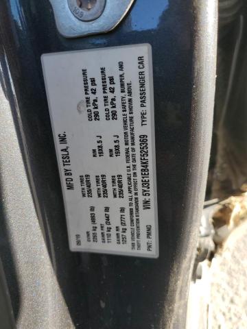 2019 TESLA MODEL 3 5YJ3E1EB4KF525369