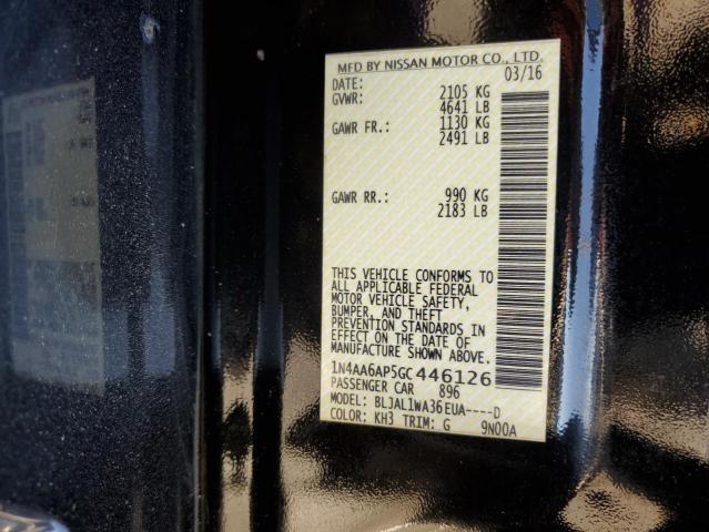 2016 NISSAN MAXIMA 3.5 - 1N4AA6AP5GC446126
