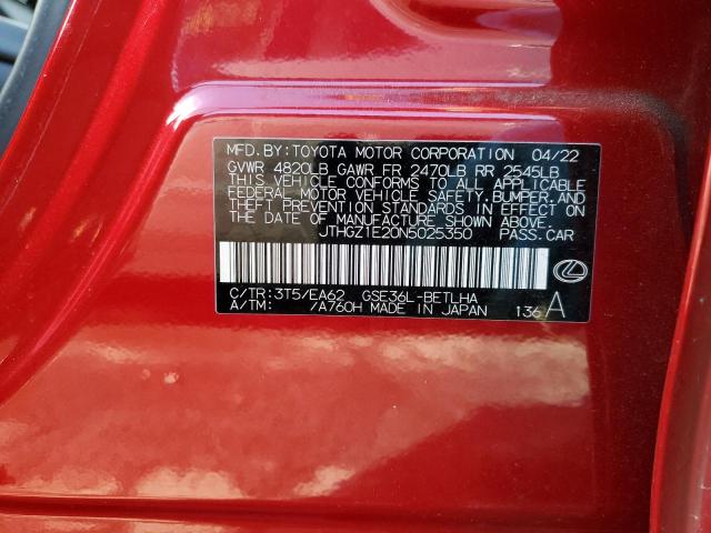 2022 LEXUS IS 350 F S - JTHGZ1E20N5025350