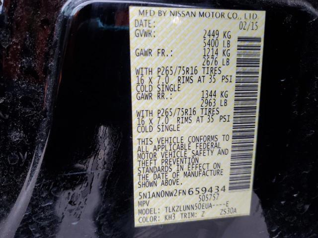 2015 NISSAN XTERRA X 5N1AN0NW2FN659434