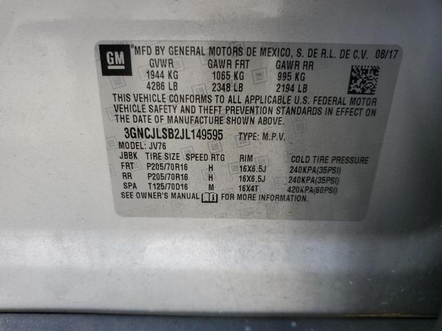 2018 CHEVROLET TRAX 1LT - 3GNCJLSB2JL149595