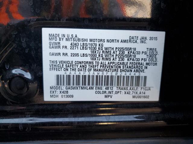 VIN 4A4AP3AW8FE024443 2015 MITSUBISHI OUTLANDER no.13