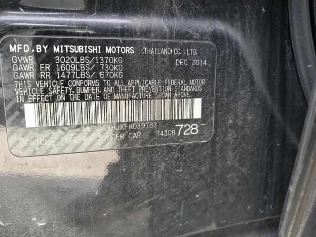 VIN ML32A4HJXFH039783 2015 MITSUBISHI MIRAGE no.12