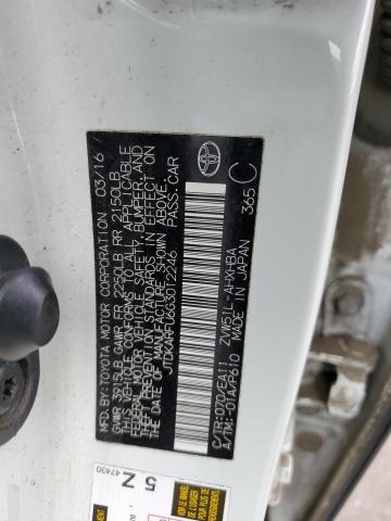 2016 TOYOTA PRIUS - JTDKARFU6G3012246