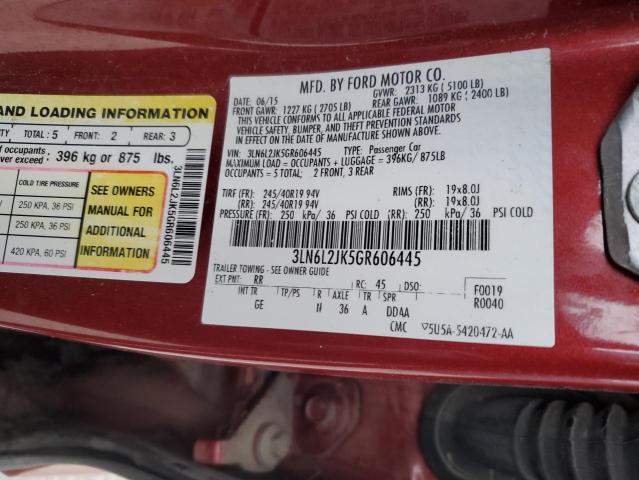 2016 LINCOLN MKZ - 3LN6L2JK5GR606445