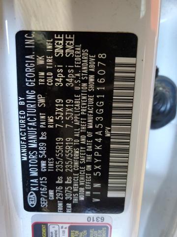 2016 KIA SORENTO SX - 5XYPK4A53GG116078