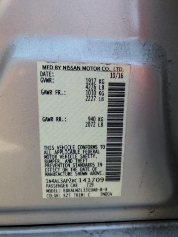 2017 NISSAN ALTIMA 2.5 - 1N4AL3AP2HC141709