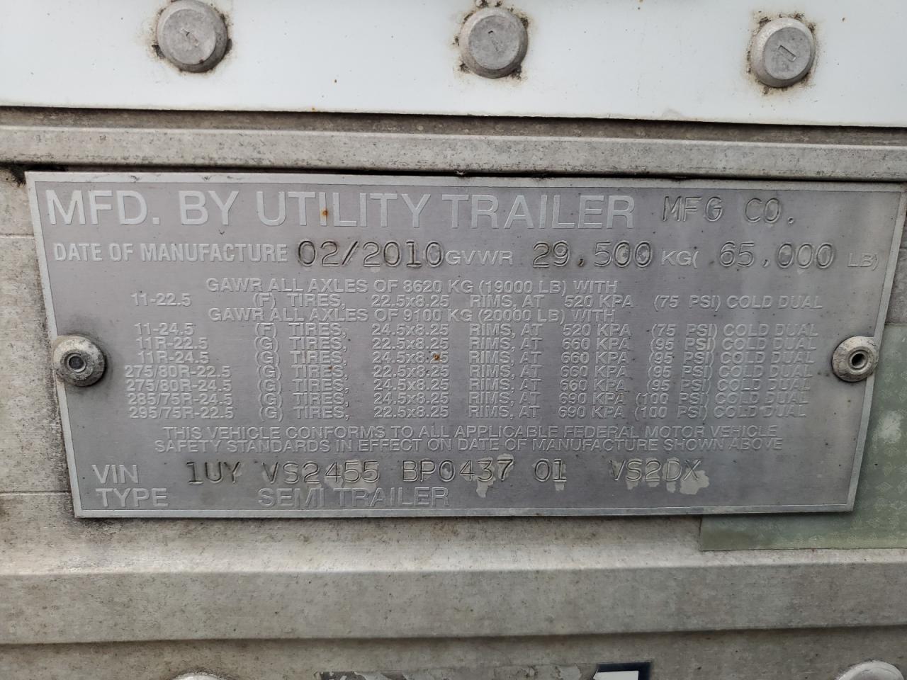 Lot #3034295068 2011 UTILITY TRAILER