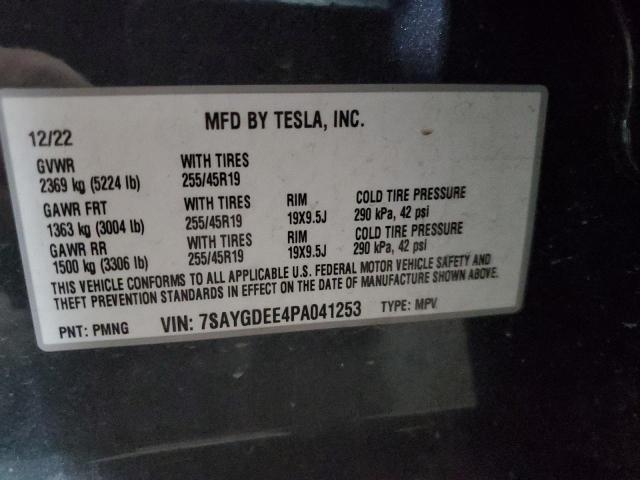 2023 TESLA MODEL Y - 7SAYGDEE4PA041253