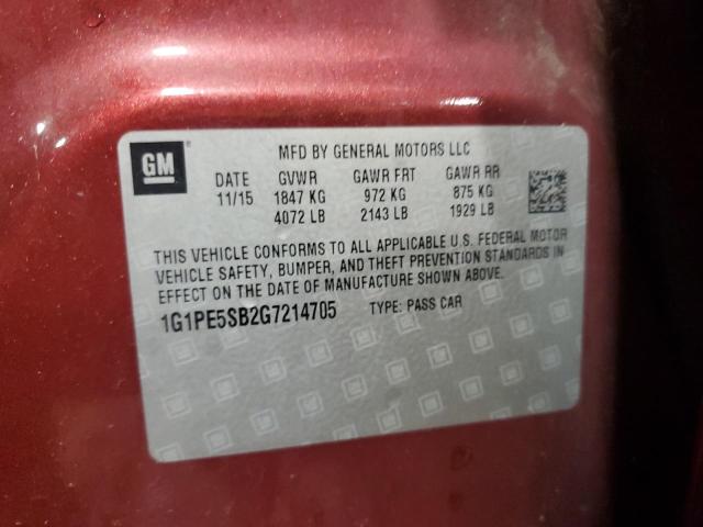2016 CHEVROLET CRUZE LIMI - 1G1PE5SB2G7214705