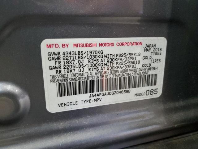 2016 MITSUBISHI OUTLANDER - JA4AP3AU0GZ048598