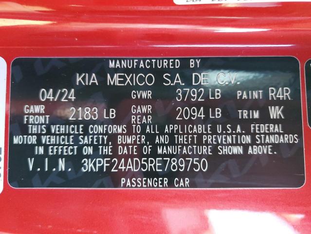 VIN 3KPF24AD5RE789750 2024 KIA FORTE no.13