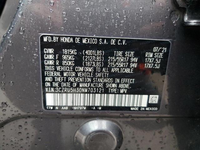 2022 HONDA HR-V LX - 3CZRU5H30NM703121